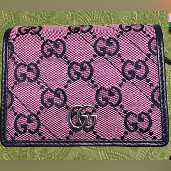 NWOT Gucci GG Marmont Wallet NEW  Pink With dust bag, box and papers online C… - Picture 1 of 17